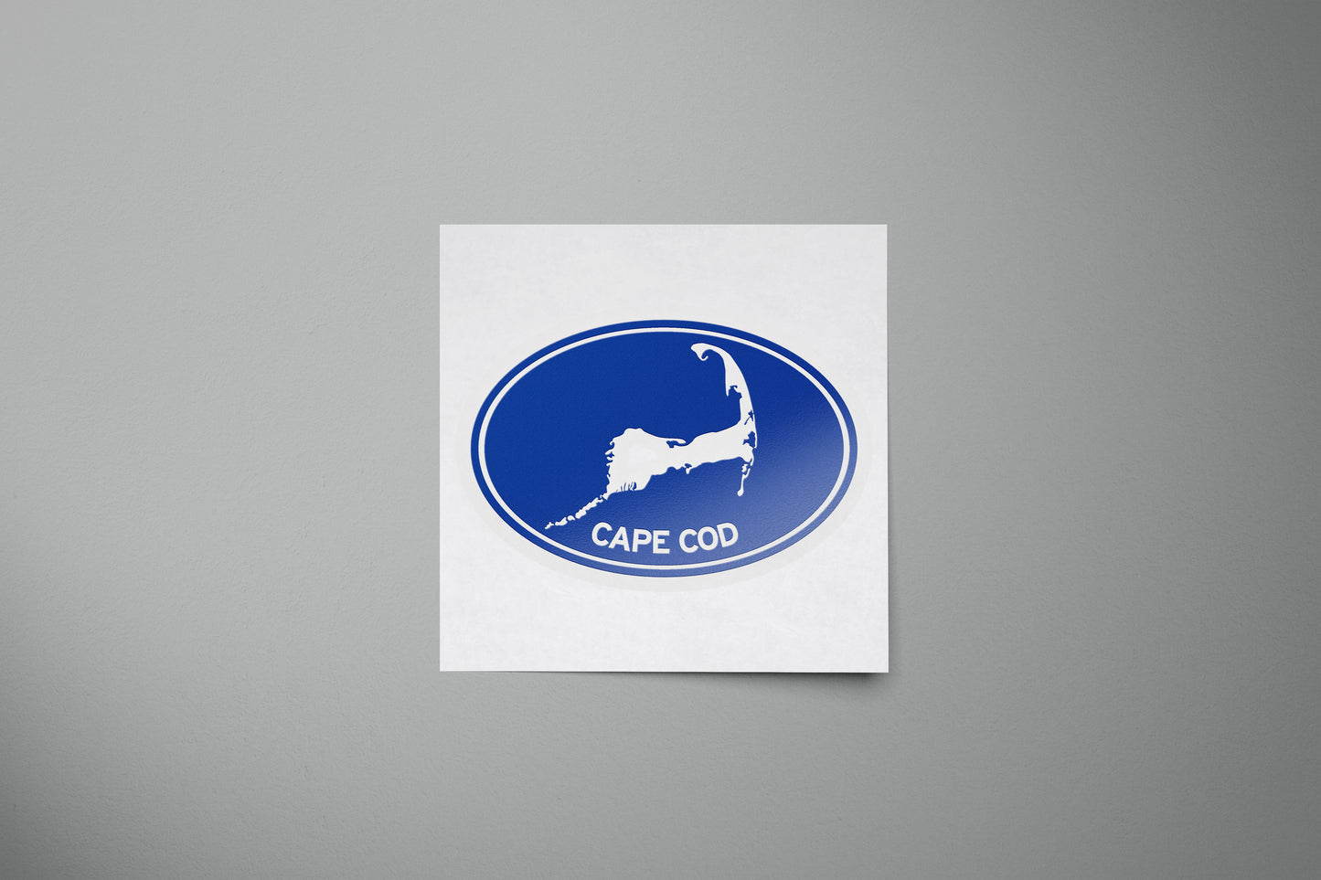 Cape Cod Euro Cutout Waterproof Vinyl Bumper Sticker