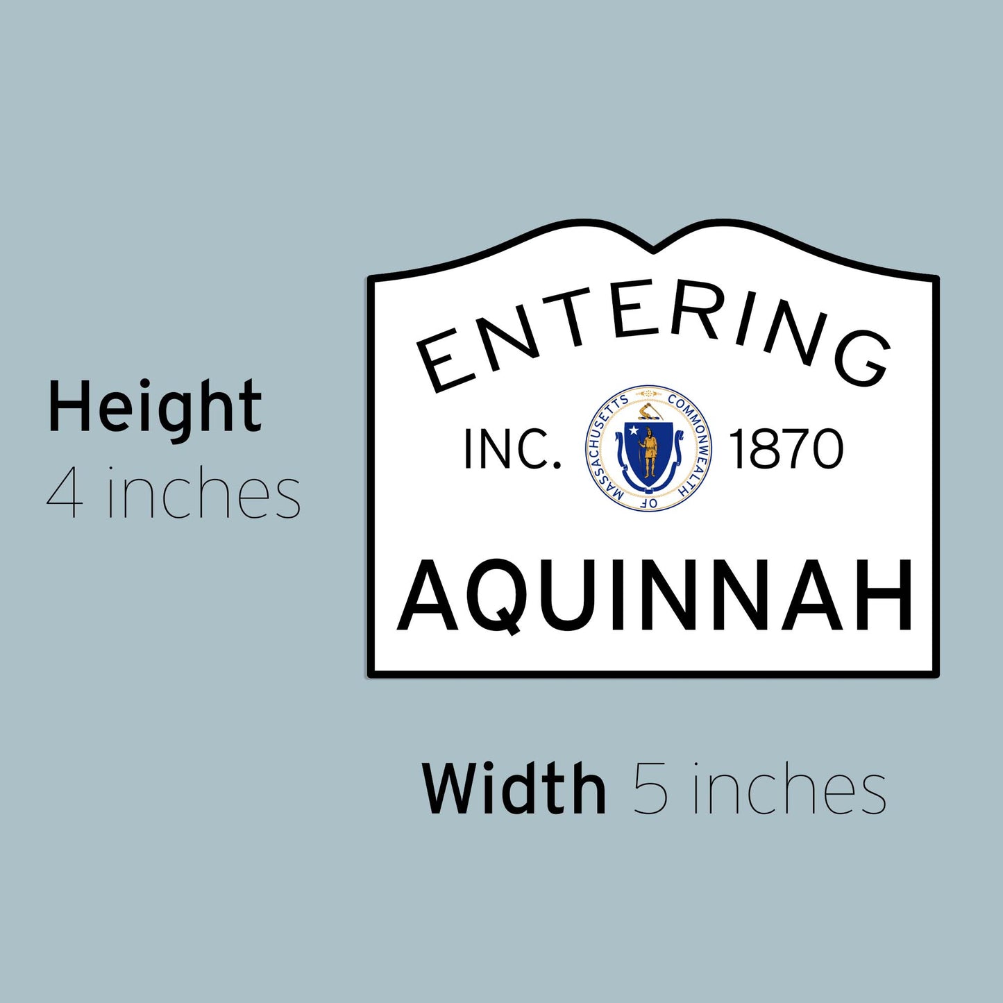 Entering Aquinnah Waterproof Vinyl Martha's Vineyard Sticker
