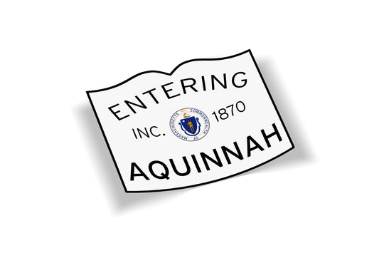 Entering Aquinnah Waterproof Vinyl Martha's Vineyard Sticker