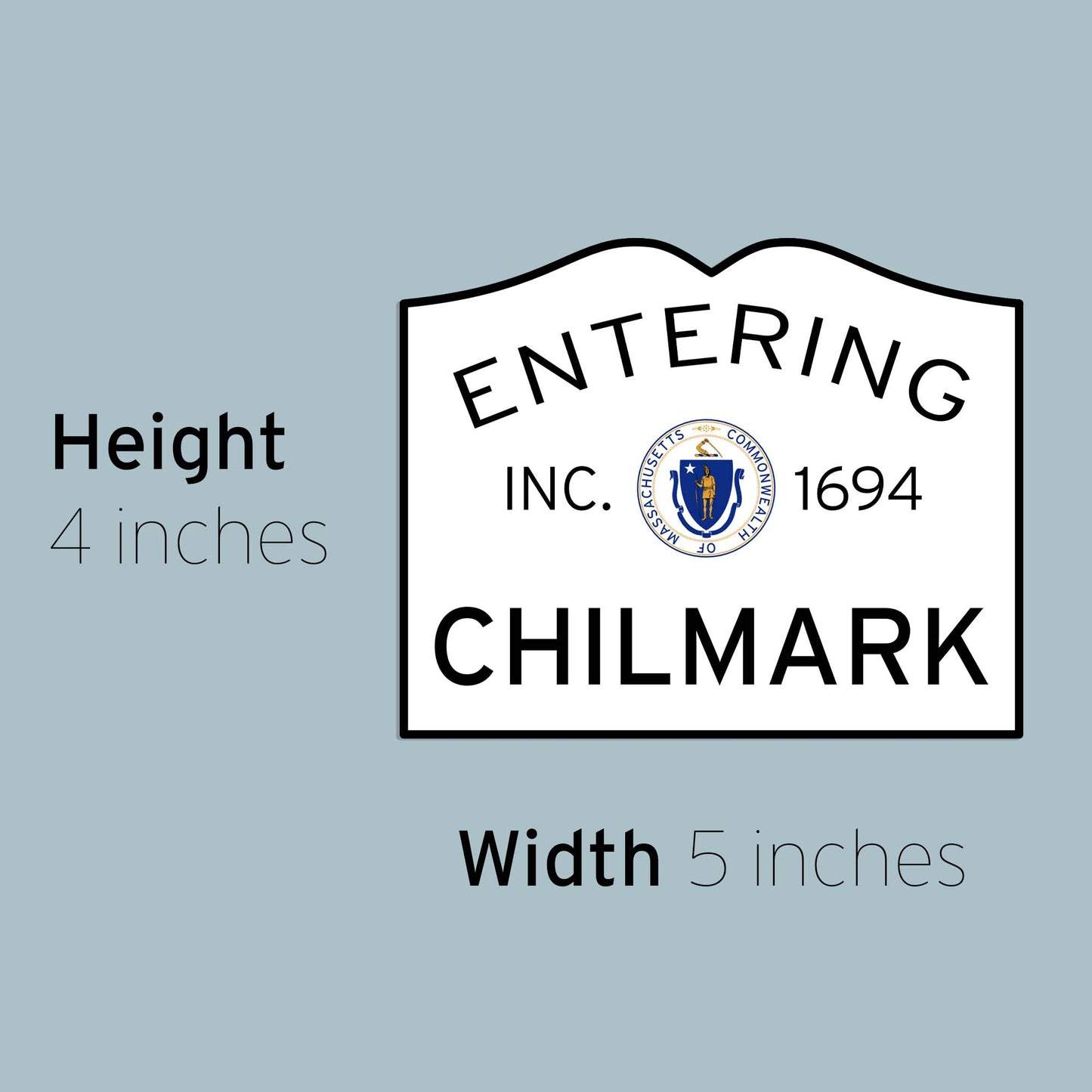 Entering Chilmark Waterproof Vinyl Martha's Vineyard Sticker