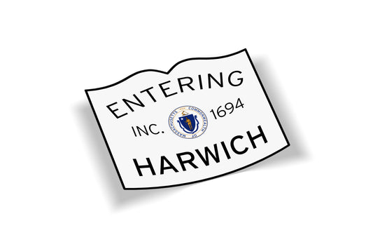 Entering Harwich Cape Cod Vinyl Sticker