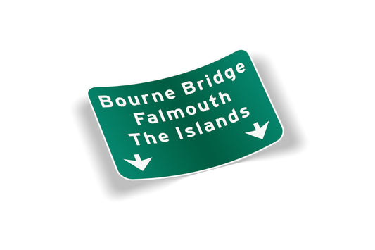 Bourne Bridge Approach Waterproof Vinyl Cape Cod Bumper Sticker