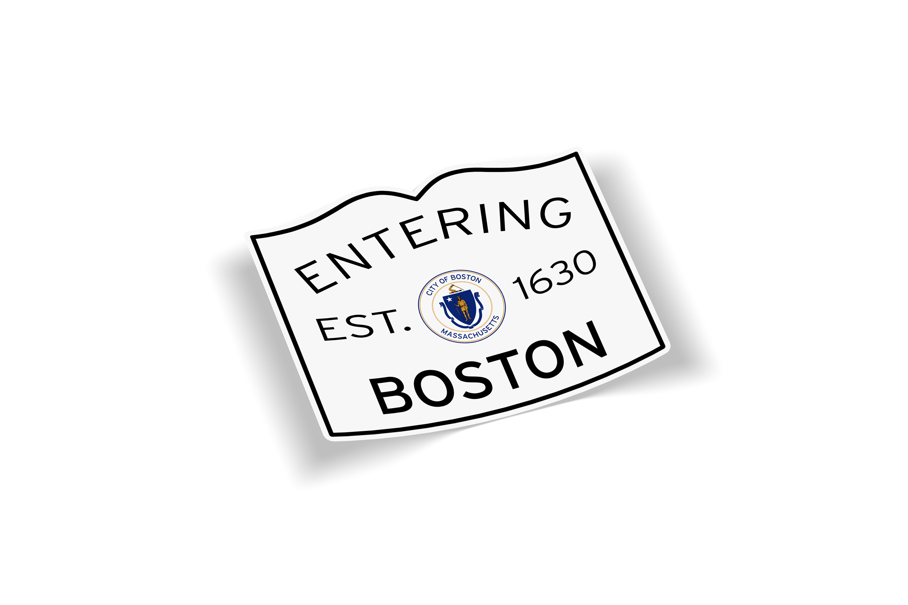 Entering Boston Sticker