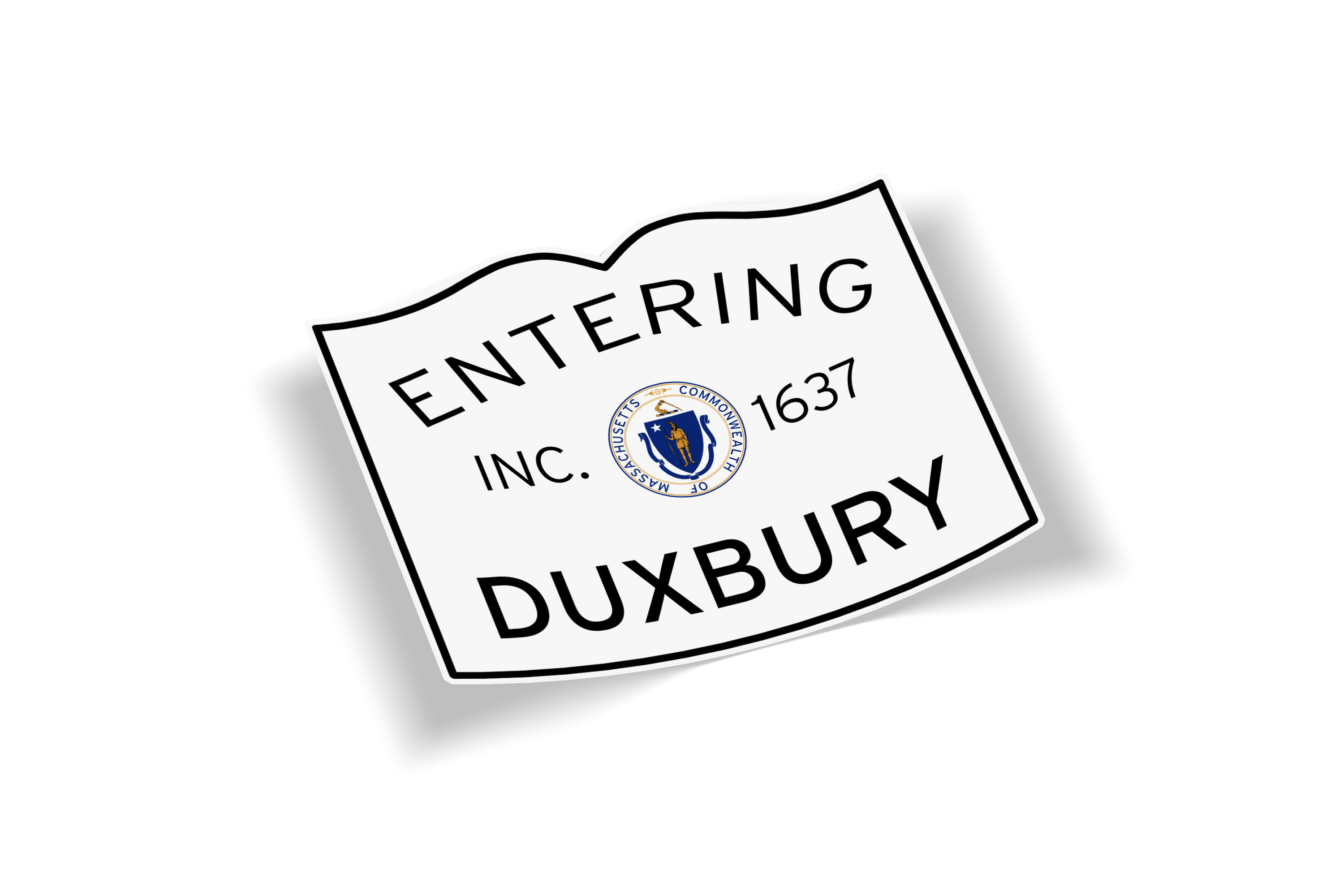 Entering Duxbury Sticker