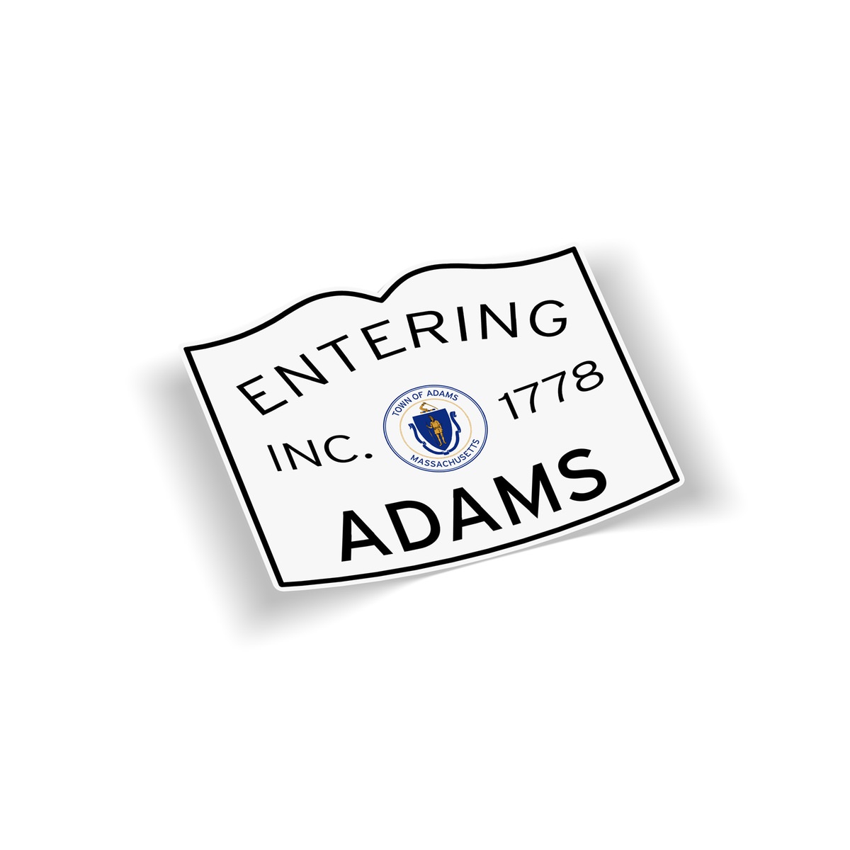 Entering Adams Sticker