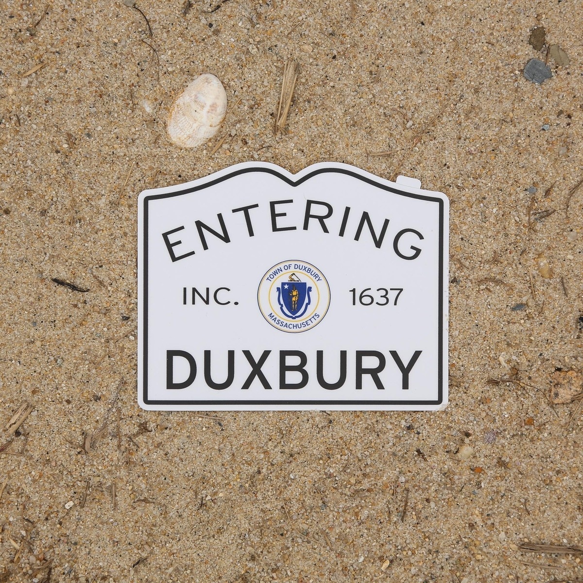 Entering Duxbury Sticker