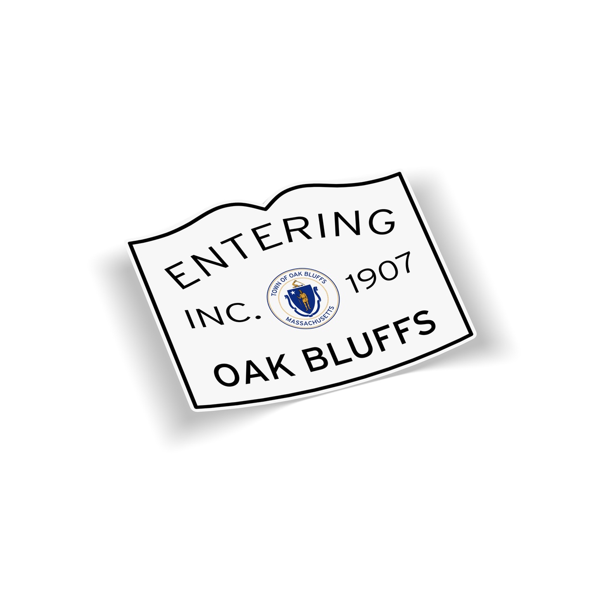 Entering Oak Bluffs Sticker