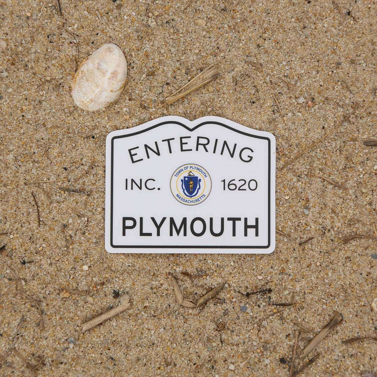 Entering Plymouth Sticker main image