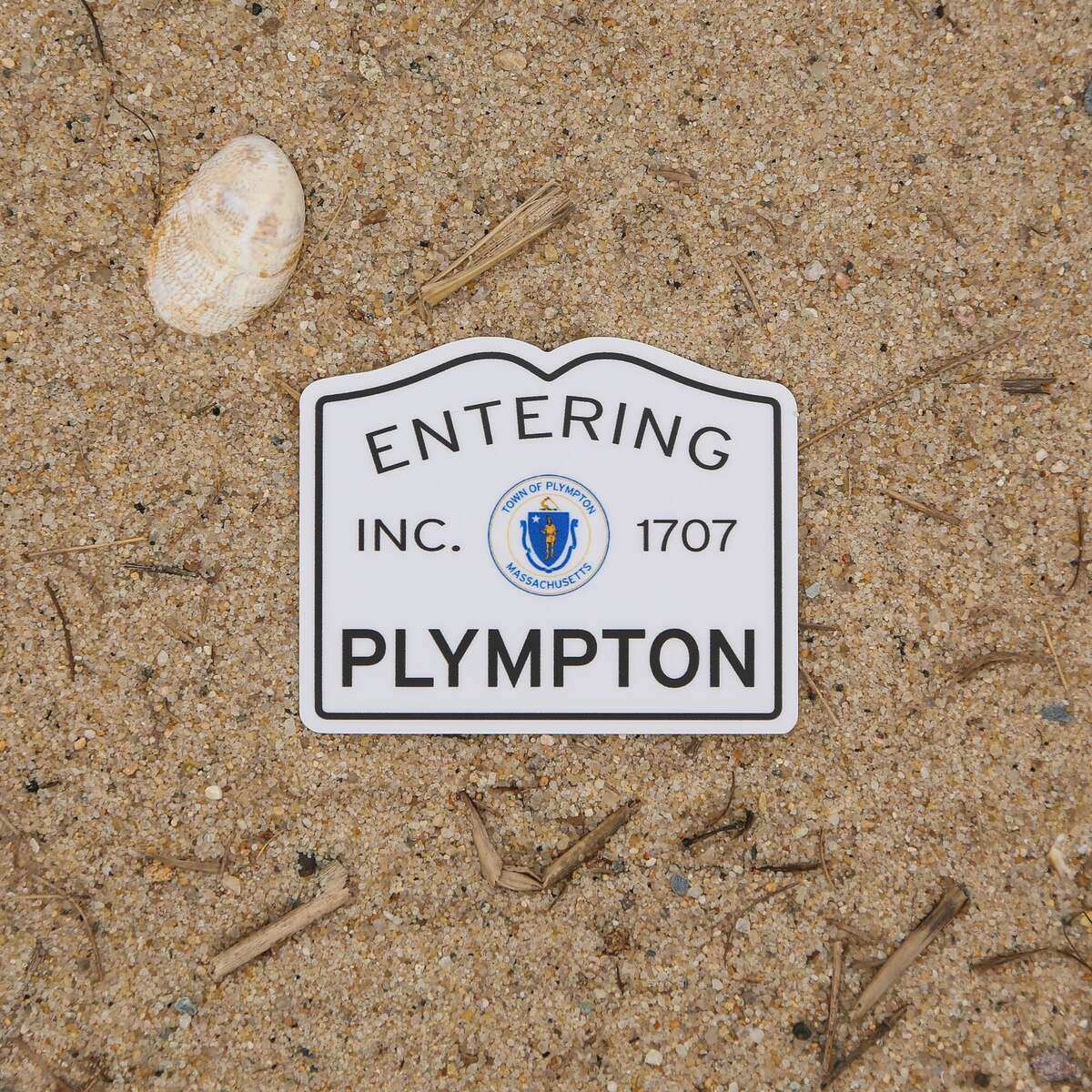 Entering Plympton Sticker