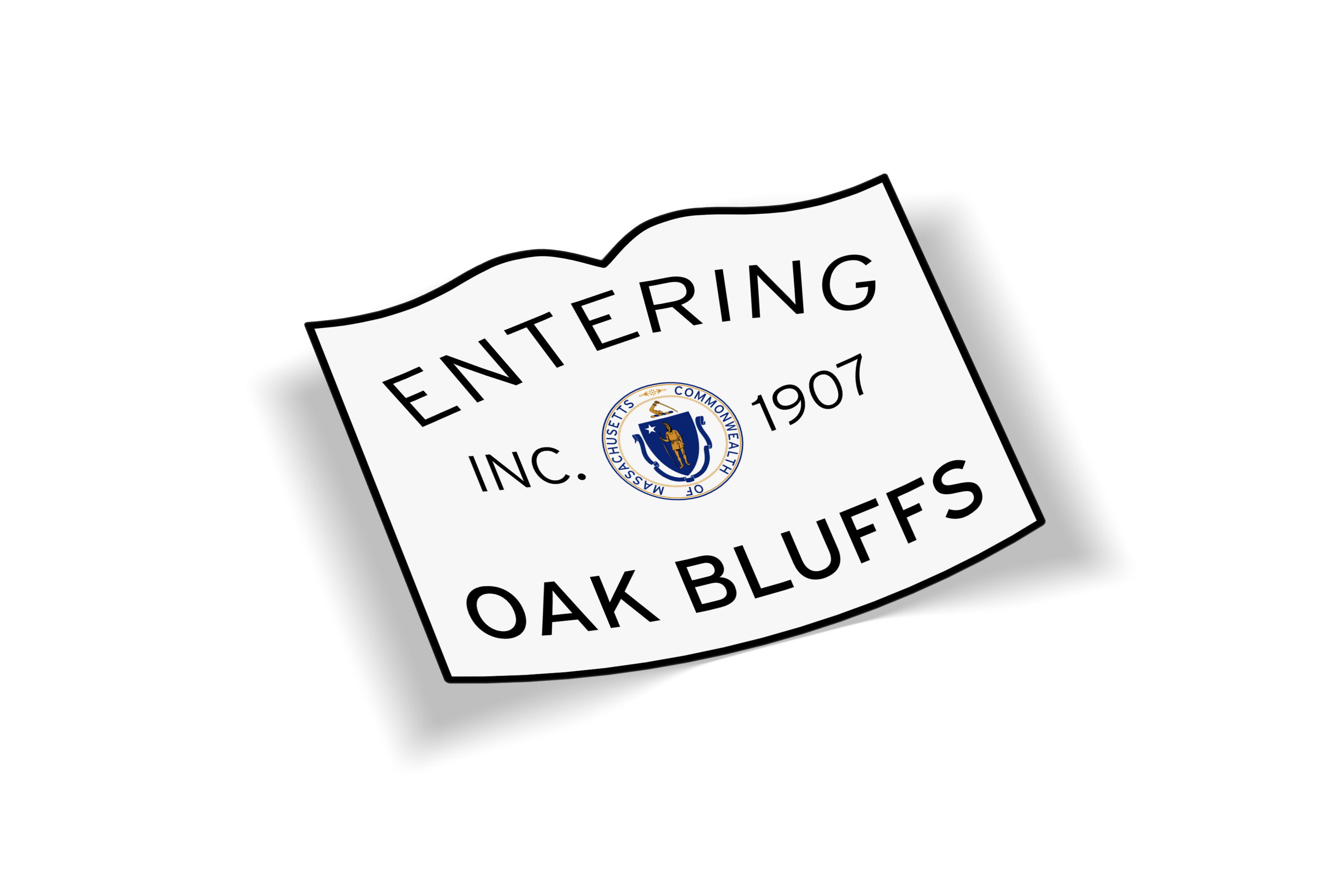 Entering Oak Bluffs Sticker
