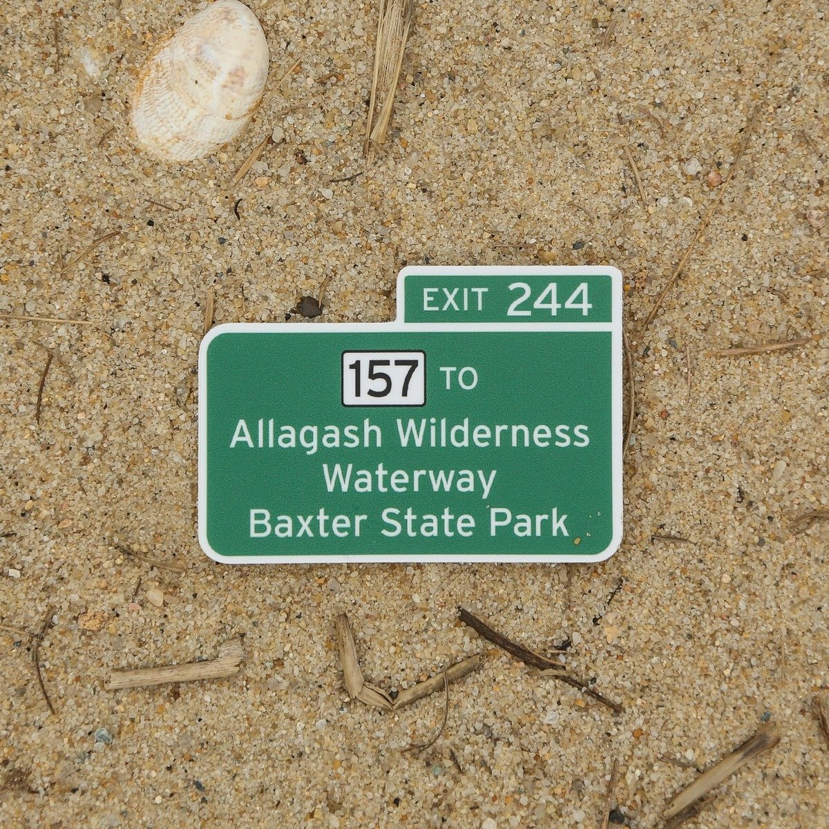 Baxter State Park Alligash Wilderness Waterway Maine I-95 Exit 244 Sticker