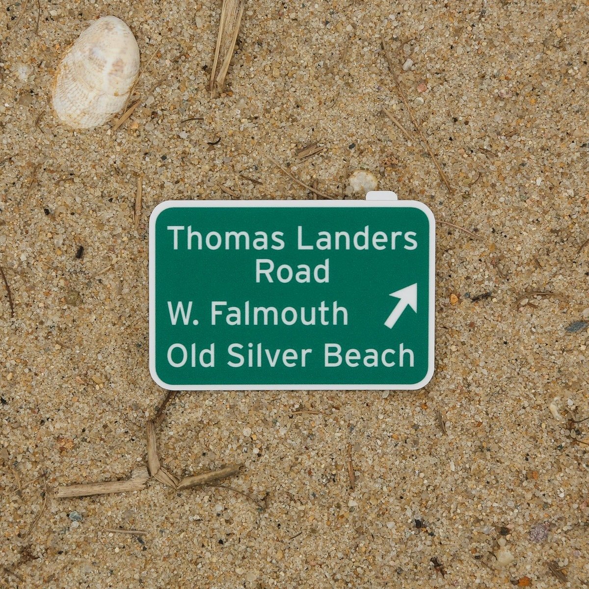 West Falmouth & Old Silver Beach Route 28 Exit Sign Sticker