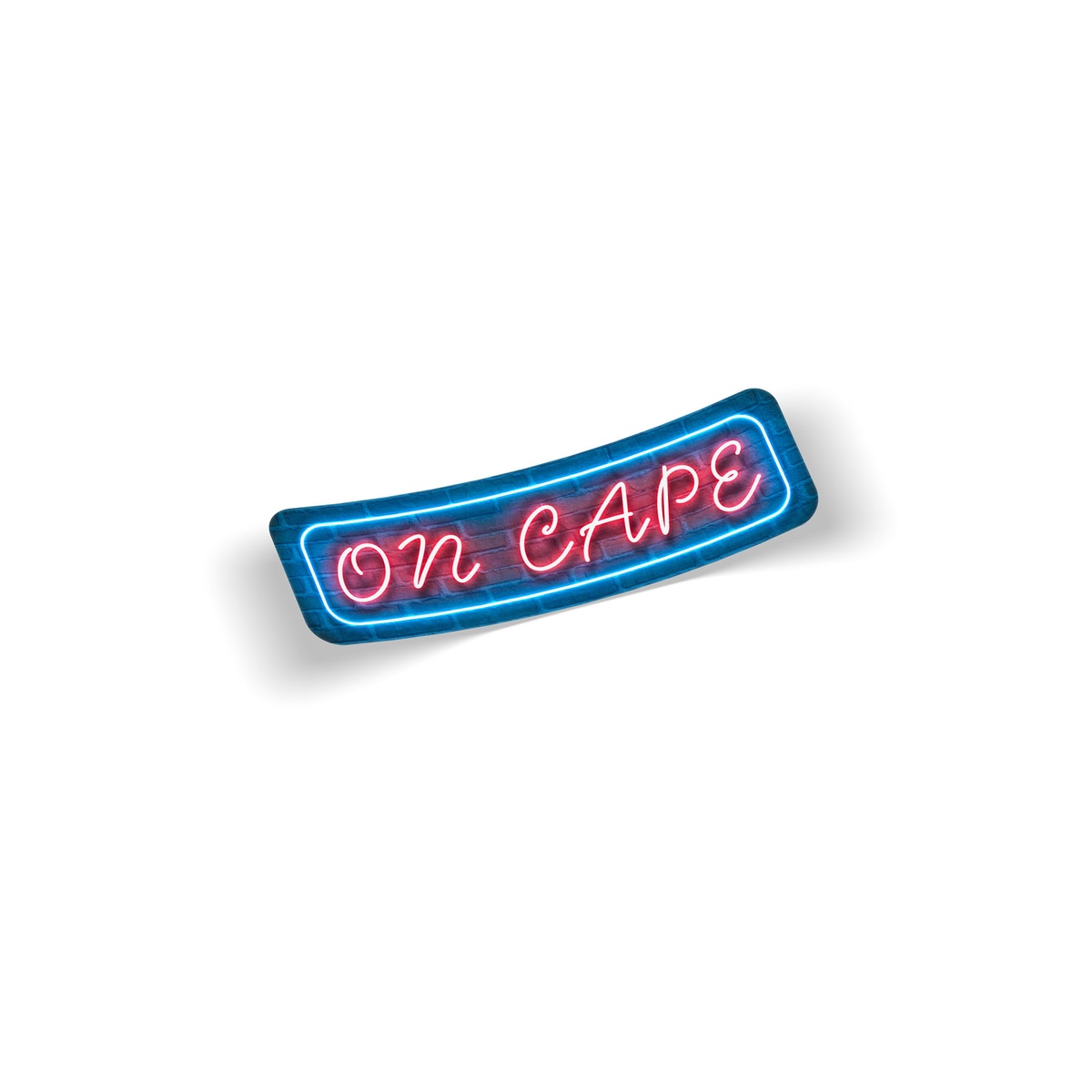 On Cape Neon Sign Sticker