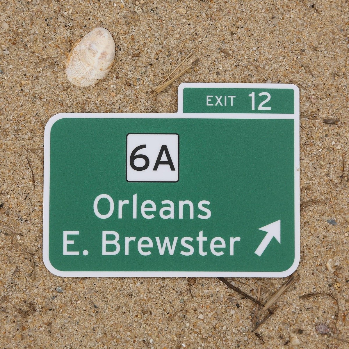 Cape Cod Exit 12 Vinyl Sticker – Old Route 6 Highway Sign