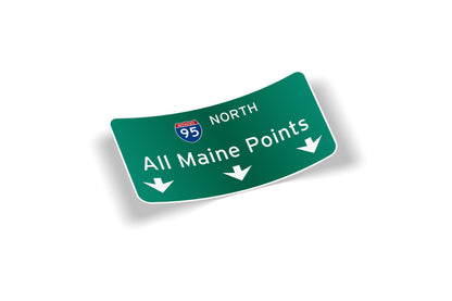 All Maine Points 6x3 Weatherproof Vinyl Sticker