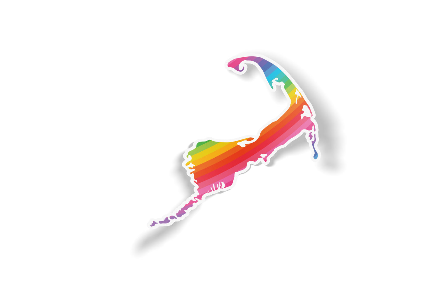 Cape Cod Pride Rainbow Waterpoof Vinyl Sticker