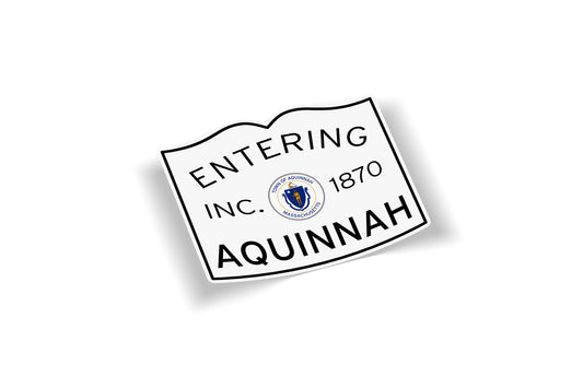 Entering Aquinnah Martha's Vineyard Waterproof Sticker