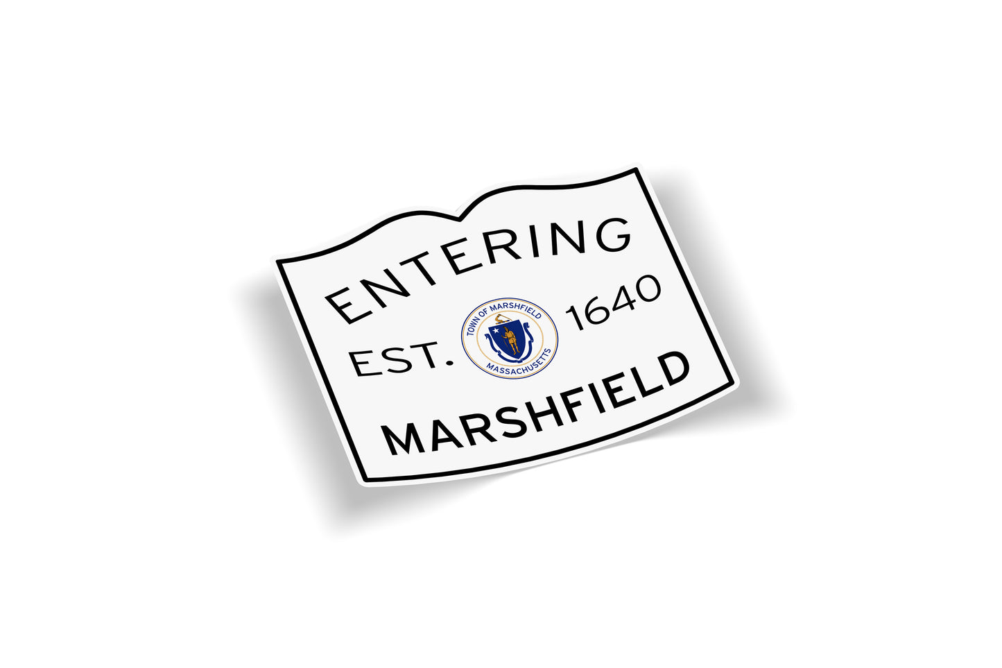 Entering Marshfield Massachusetts Sticker