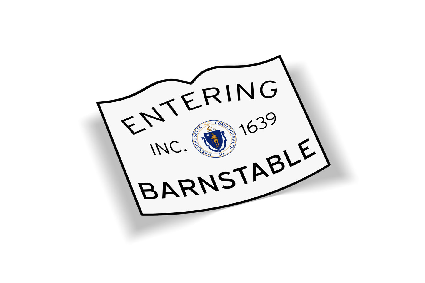 Entering Barnstable Waterproof Vinyl Cape Cod Sticker