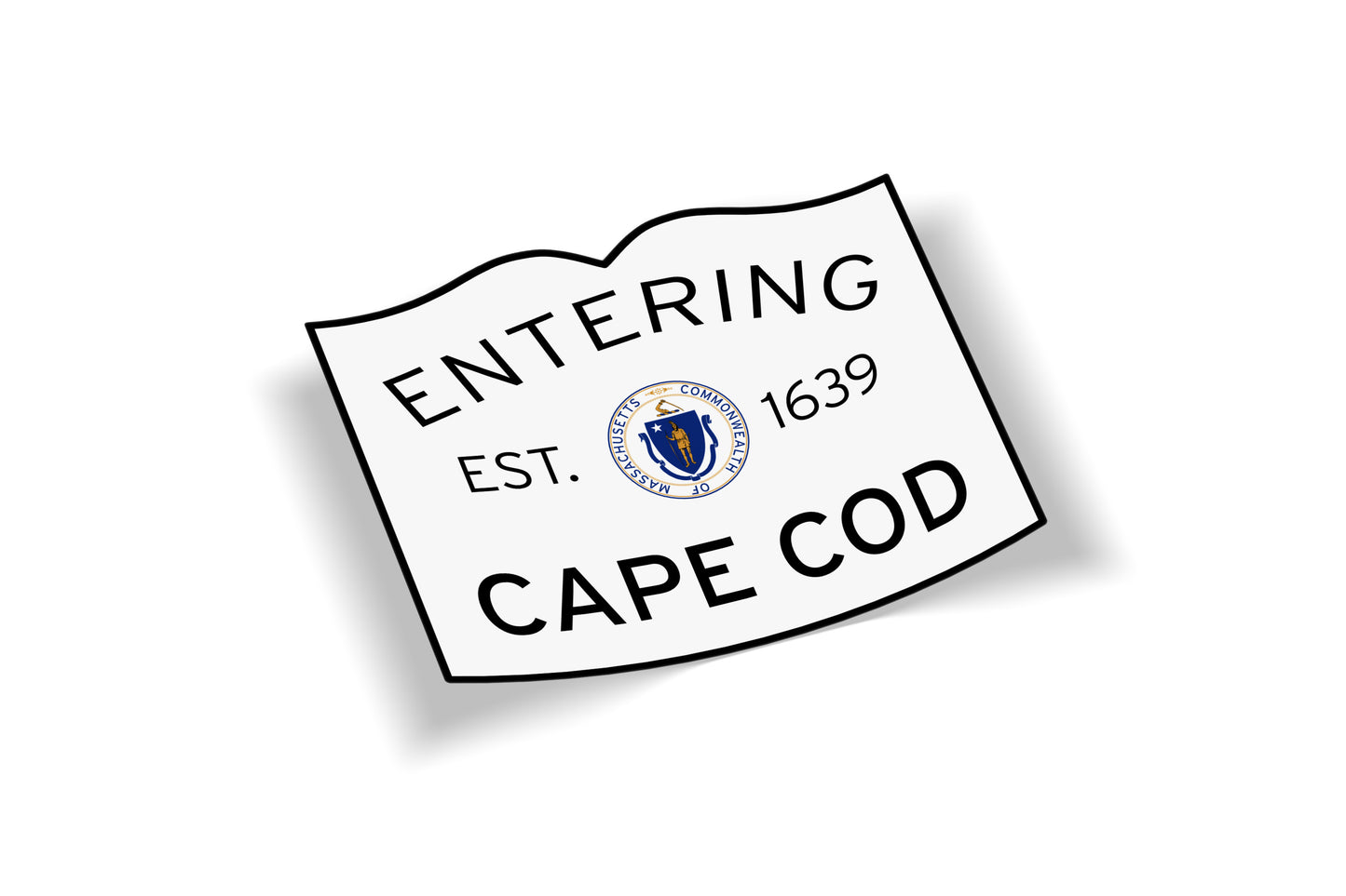 Entering Cape Cod 5x4 Vinyl Sticker