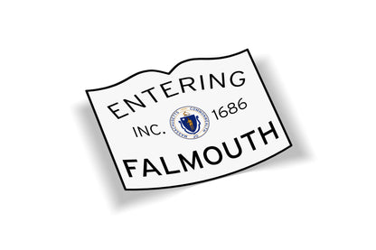Entering Falmouth Waterproof Vinyl Cape Cod Sticker