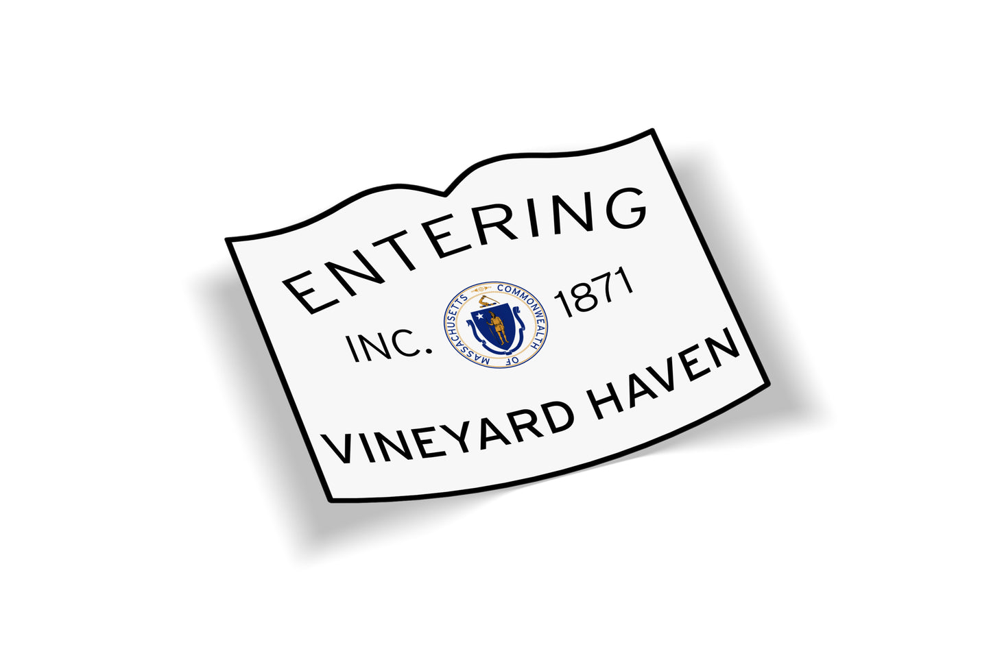Entering Vineyard Haven Waterproof Vinyl Martha's Vineyard Sticker