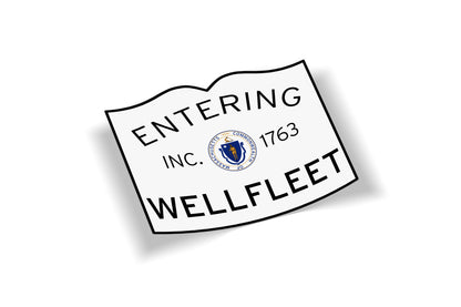 Entering Wellfleet Waterproof Vinyl Sticker