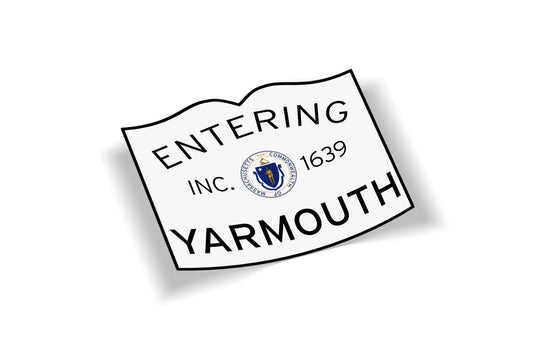 Entering Yarmouth Waterproof Vinyl Cape Cod Sticker