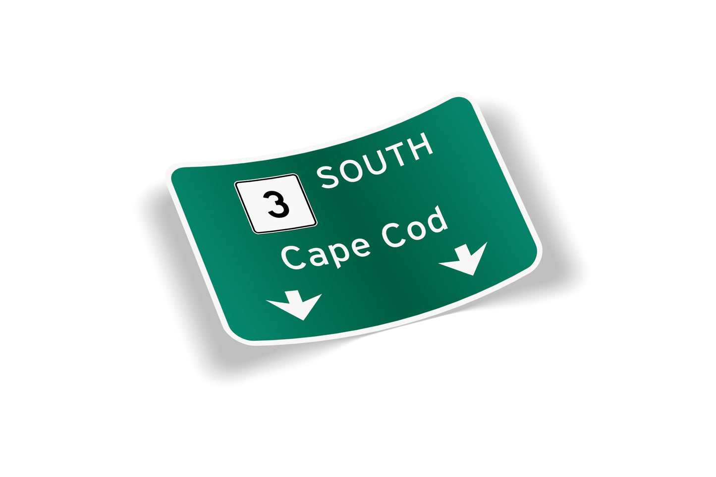 Route 3 South Cape Cod Waterproof Vinyl Sticker