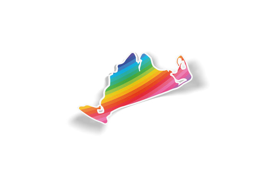 Martha's Vineyard Pride Rainbow Waterpoof Vinyl Sticker