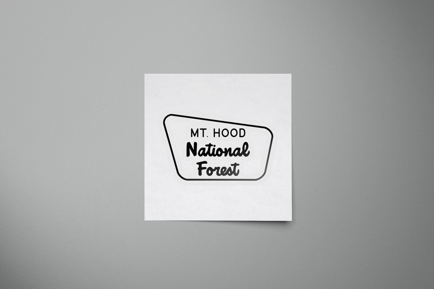 Mount Hood National Forest Entrance Sign Cutout Vinyl Sticker