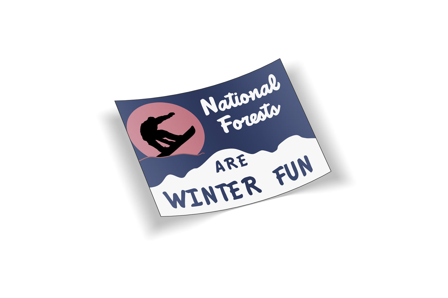 National Forests are Winter Fun Waterproof Vinyl Sticker