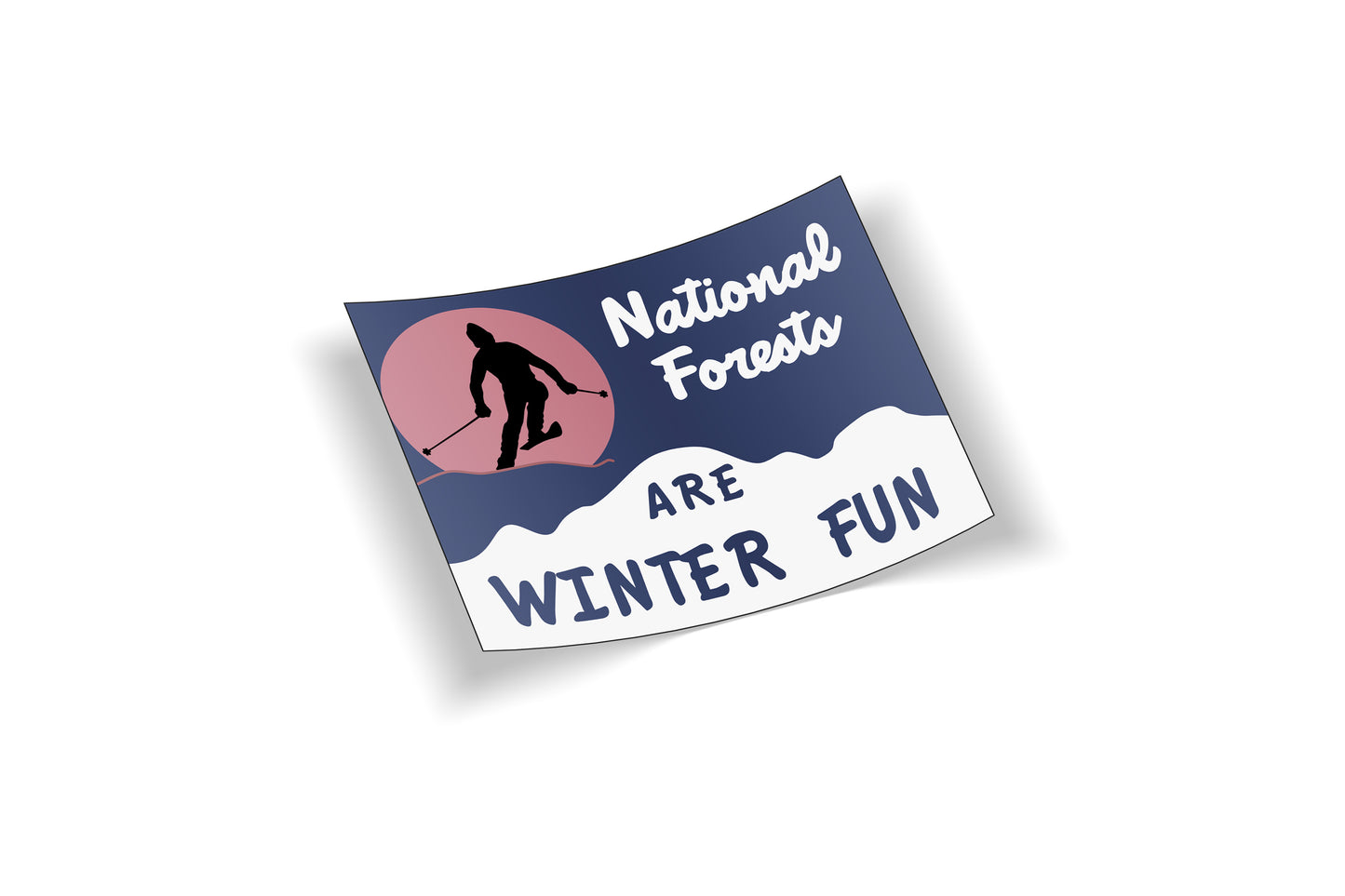 National Forests are Winter Fun Waterproof Vinyl Sticker