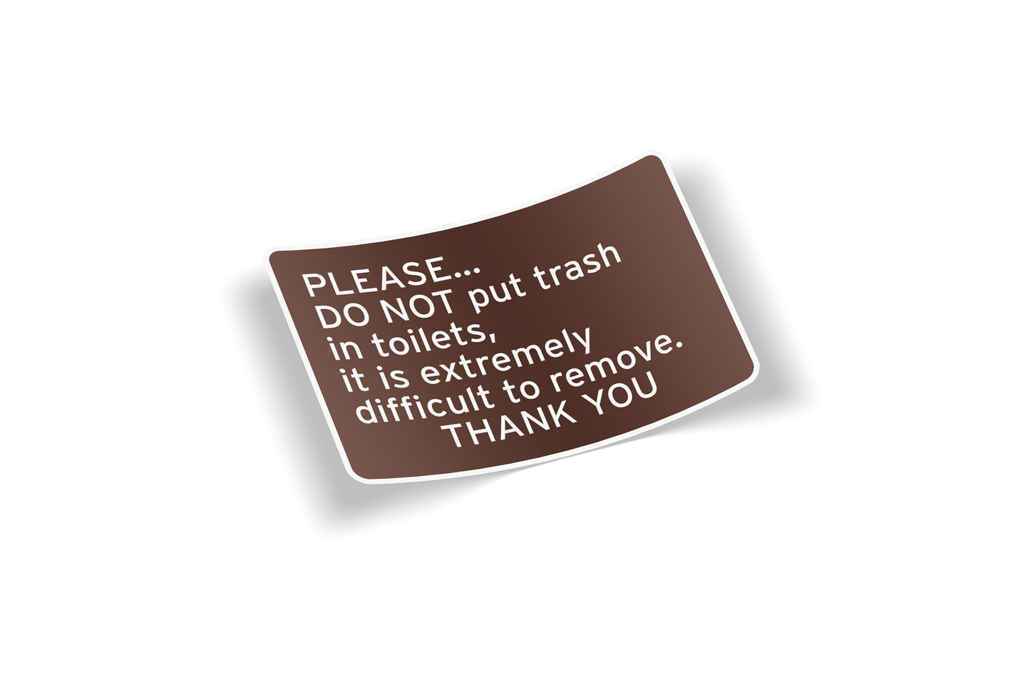 National Forests Trash in Toilets Waterproof Vinyl Sticker