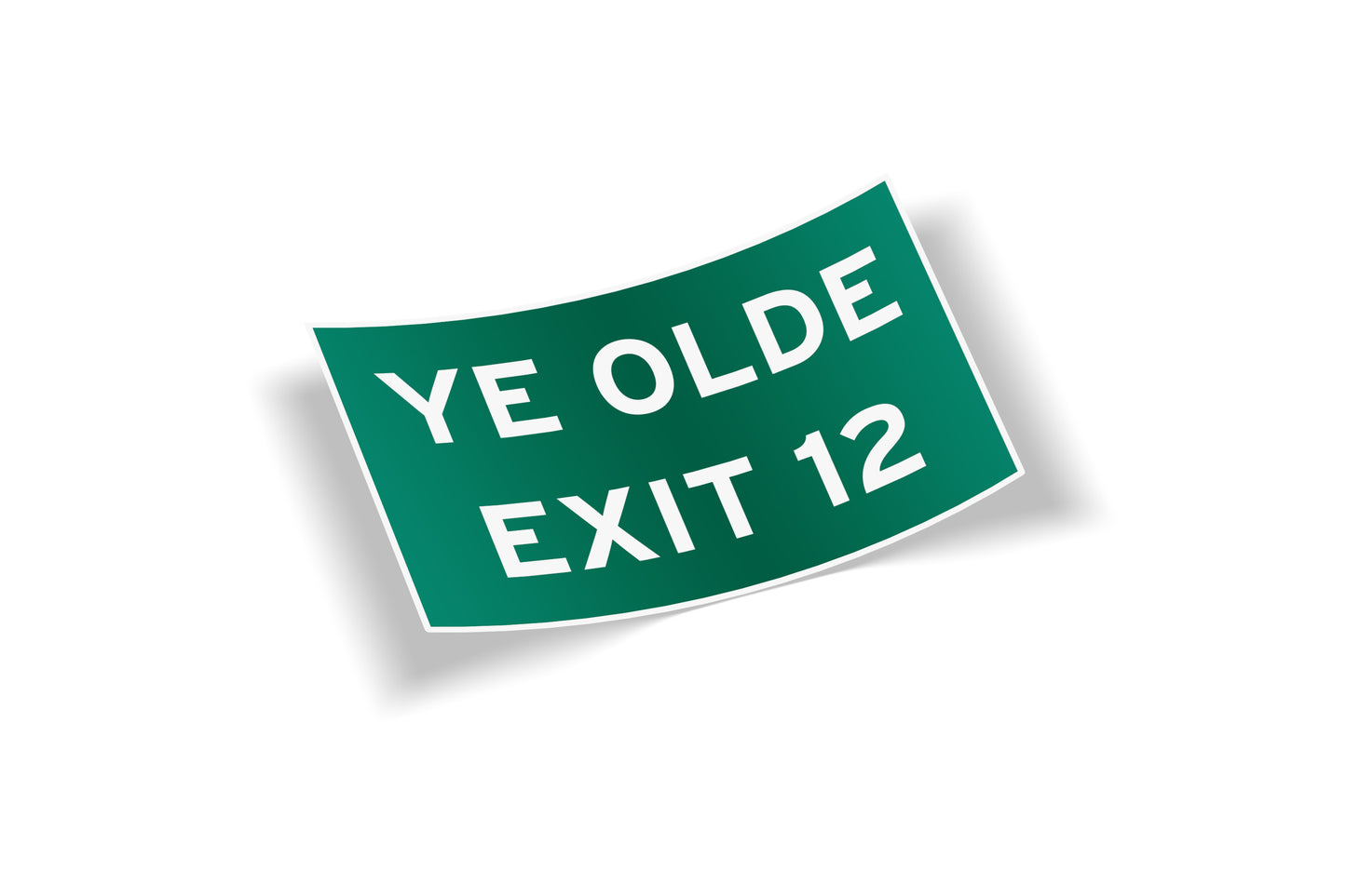 Ye Olde Exit 12 Cape Cod Waterproof Vinyl Bumper Sticker