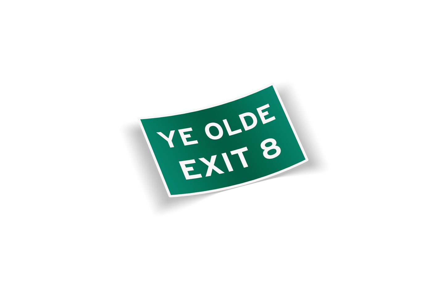 Ye Olde Exit 8 Cape Cod Waterproof Vinyl Sticker