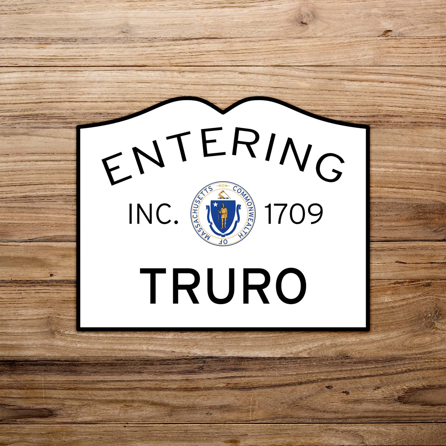 Entering Truro Vinyl Sticker