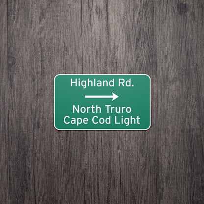 Highland Road Cape Cod Light North Truro Vinyl Sticker