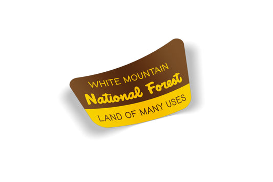 White Mountain National Forest Land of Many Uses 5x3 Waterproof Vinyl Sticker